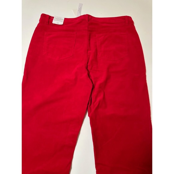 Talbots Corduroy Straight Leg 5 Pocket Pant in Red Women's Petite 16P $99.50 NWT - Picture 4 of 10